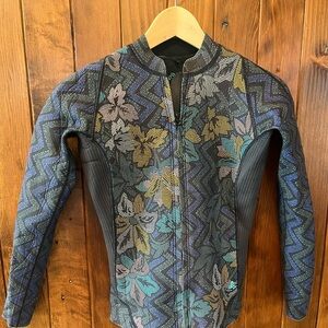 Prana Multicolor Floral Swim Wetsuit Top